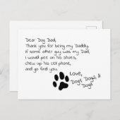Beste hond papa  postkaart (Voorkant / Achterkant)
