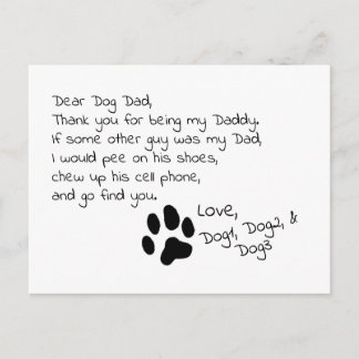 Beste hond papa postkaart