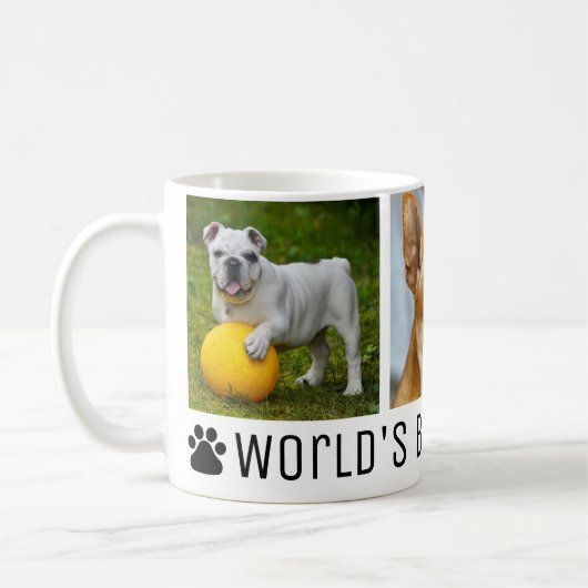 Beste Hond Papa ter Wereld, Aangepaste Foto Koffiemok (Links)