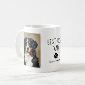 Beste hond papa | Twee foto handgeschreven tekst k Koffiemok (Voorkant links)