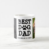 Beste hond papa / Twee foto's en tekst aangepaste  Koffiemok (Center)