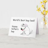 Beste Hond Papa van de Wereld Gelukkige Vaderdag Kaart (Gele Bloem)