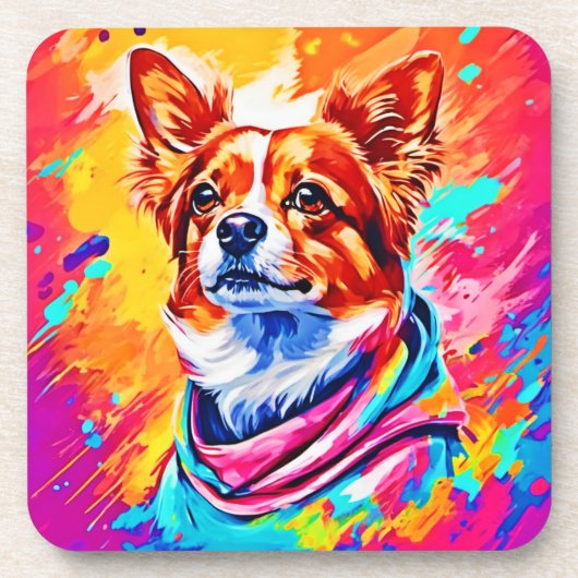 Beste Hond Pet Paint Art Bier Onderzetter (Voorkant)