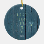 Beste Hond Sitter Custom Kerst Ornament (Voorkant)