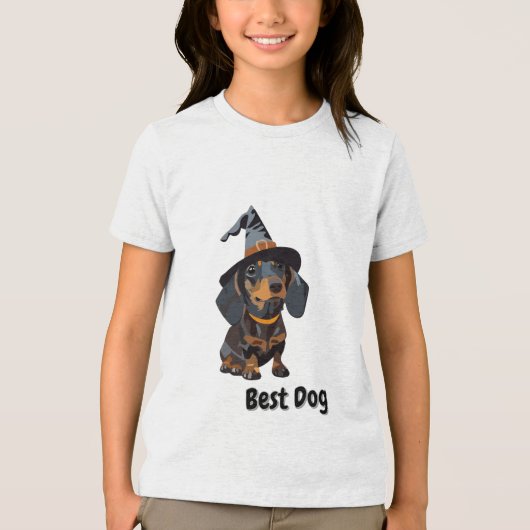 Beste hond Tri-Blend shirt (Voorkant)