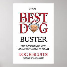 Beste Hond Trouwen Biscuit Bar met Huisdieren Foto Poster