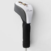 Beste hond vader Dachshund naam tekst golf hoofdho Golfheadcover (Schuin)