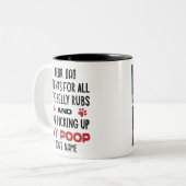 Beste hond vader - Grappige aangepaste hond foto's Tweekleurige Koffiemok (Voorkant links)