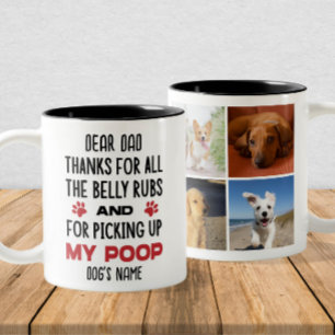 Beste hond vader - Grappige aangepaste hond foto's Tweekleurige Koffiemok