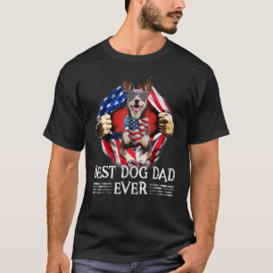 Beste hond vader ooit Australische Kelpie Amerikaa T-shirt