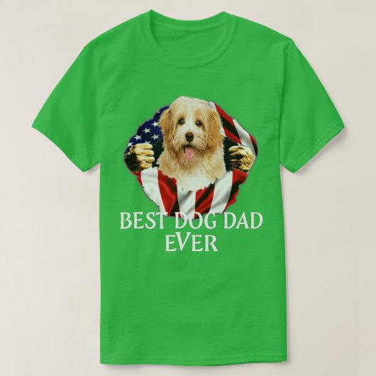 Beste hond vader ooit CAVACHON Dog Amerikaanse vla T-shirt (Design voorkant)