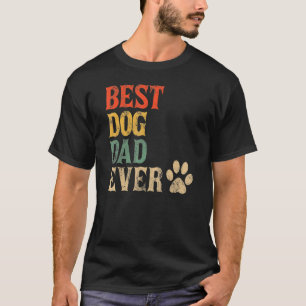 Beste hond vader ooit Dog papa Retro Doggy Fa T-shirt