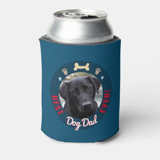 Beste hond vader ooit foto blikjeskoeler (Blikje Achterkant)