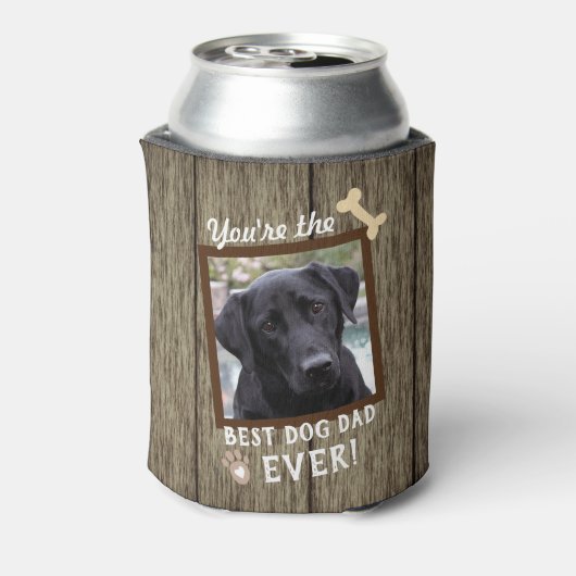 Beste hond vader ooit foto blikjeskoeler (Blikje Achterkant)