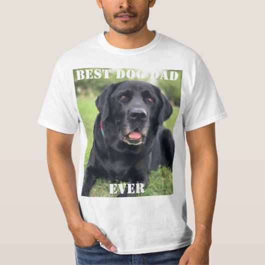 Beste hond vader ooit Foto Creëer je eigen huis T-shirt (Voorkant)