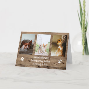 Beste hond vader ooit foto vaderdag feestdagen kaart