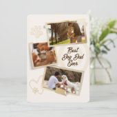 Beste hond vader ooit foto vakantie kaarten (Staand voorkant)