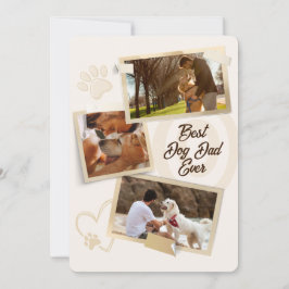 Beste hond vader ooit foto vakantie kaarten