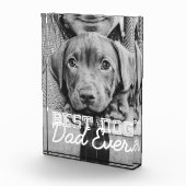 Beste hond vader ooit modern aangepast huisdier fotoblokken (Rechts)