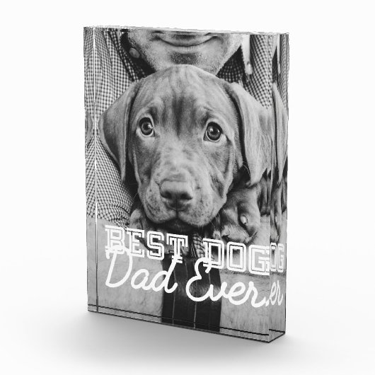 Beste hond vader ooit modern aangepast huisdier fotoblokken (Rechts)