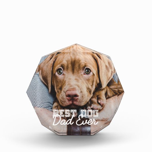 Beste hond vader ooit modern aangepast huisdier fotoblokken (Voorkant)