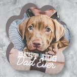 Beste hond vader ooit Modern Aangepast Pet Foto Automagneet<br><div class="desc">Dit eenvoudige en klassieke ontwerp is samengesteld uit serif typografie en voegt een douanefoto toe</div>