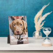 Beste hond vader ooit Modern Aangepast Pet Foto Fotoplaat (Zijkant)
