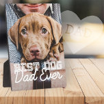 Beste hond vader ooit Modern Aangepast Pet Foto Fotoplaat<br><div class="desc">Dit eenvoudige en klassieke ontwerp is samengesteld uit serif typografie en voegt een douanefoto toe</div>