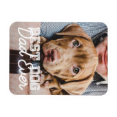 Beste hond vader ooit Modern Aangepast Pet Foto Magneet (Horizontaal)