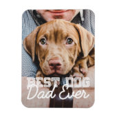 Beste hond vader ooit Modern Aangepast Pet Foto Magneet (Verticaal)