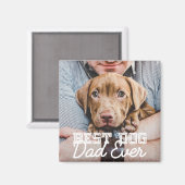 Beste hond vader ooit Modern Aangepast Pet Foto Magneet (Voorkant / Achterkant)