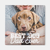 Beste hond vader ooit Modern Aangepast Pet Foto Magneet (Voorkant)