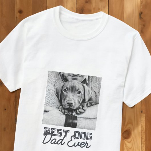 Beste hond vader ooit Modern Aangepast Pet Foto T-shirt