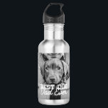 Beste hond vader ooit Modern Aangepast Pet Foto Waterfles<br><div class="desc">Dit eenvoudige en klassieke ontwerp is samengesteld uit serif typografie en voegt een douanefoto toe</div>