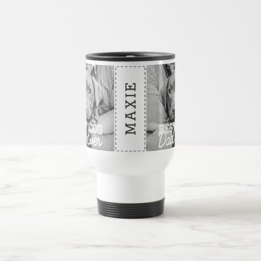 Beste hond vader ooit Moderne Aangepaste Foto en D Reisbeker (Center)