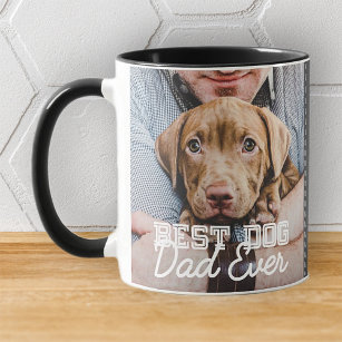 Beste hond vader ooit Moderne Aangepaste Foto en D Tweekleurige Koffiemok