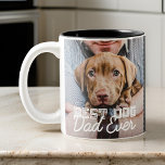 Beste hond vader ooit Moderne Aangepaste Foto en D Tweekleurige Koffiemok<br><div class="desc">Dit eenvoudige en klassieke ontwerp is samengesteld uit serif typografie en voegt een douanefoto toe</div>