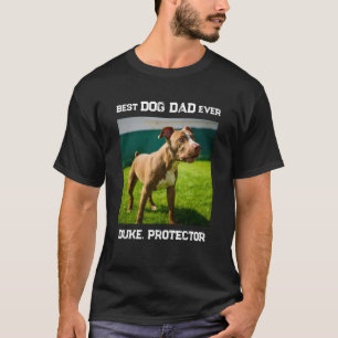 Beste hond vader ooit persoonlijke foto zwart t-shirt