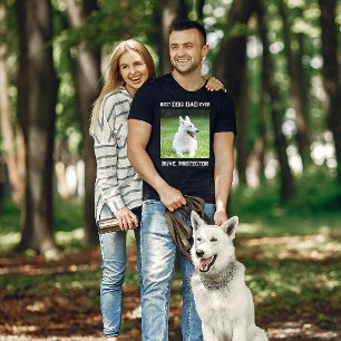 Beste hond vader ooit persoonlijke foto's zwart T- T-shirt