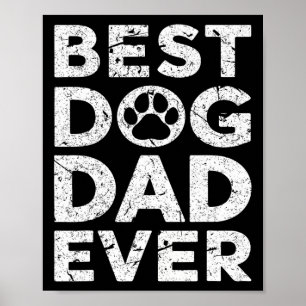  beste hond vader ooit vaderdag poster