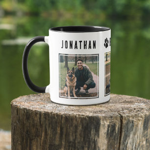 Beste Hond Vader Ooit Zwart-Wit 3 Foto Mok