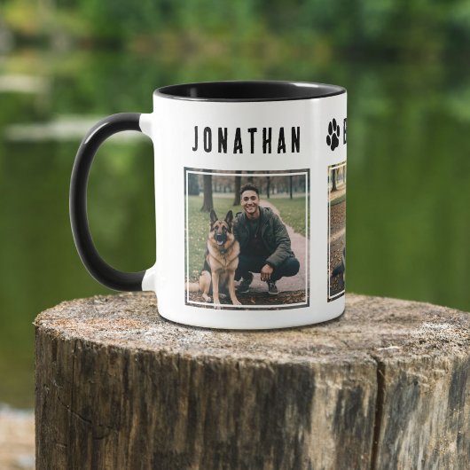 Beste Hond Vader Ooit Zwart-Wit 3 Foto Mok