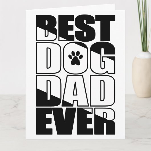 Beste hond vader op vaderdag kaart (Voorkant)