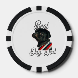 Beste hond vader ouders grootouders foto huisdier poker chips