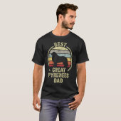 Beste Hond Vader Papa - Vintage Groot T-shirt (Voorkant volledig)