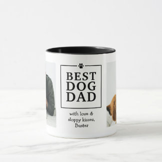 Beste hond vader pootafdruk 2-foto mok