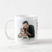 Beste hond vader pootafdruk 2-foto mok (Links)