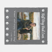 Beste hond vader poten grijze huisdier foto fleece deken (Voorkant (Horizontaal))