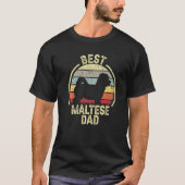 Beste hond vader vader  Maltees T-shirt (Voorkant)