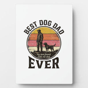 Beste hond vader vintage zonsondergang vector ontw fotoplaat